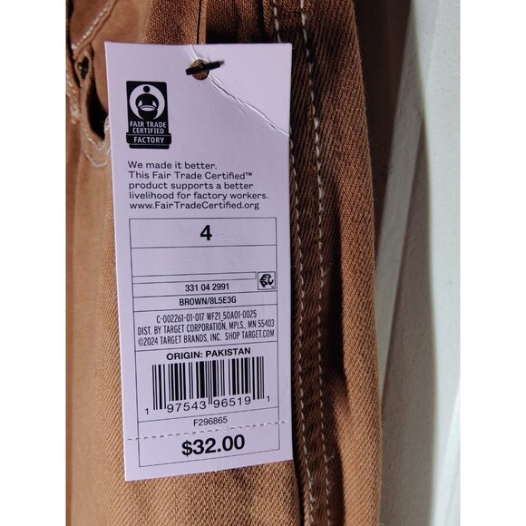 Wild Fable Brown Baggy Wide Leg Mid Rise Cargo Pants 4 NWT (SOLD) - Picture 4 of 10